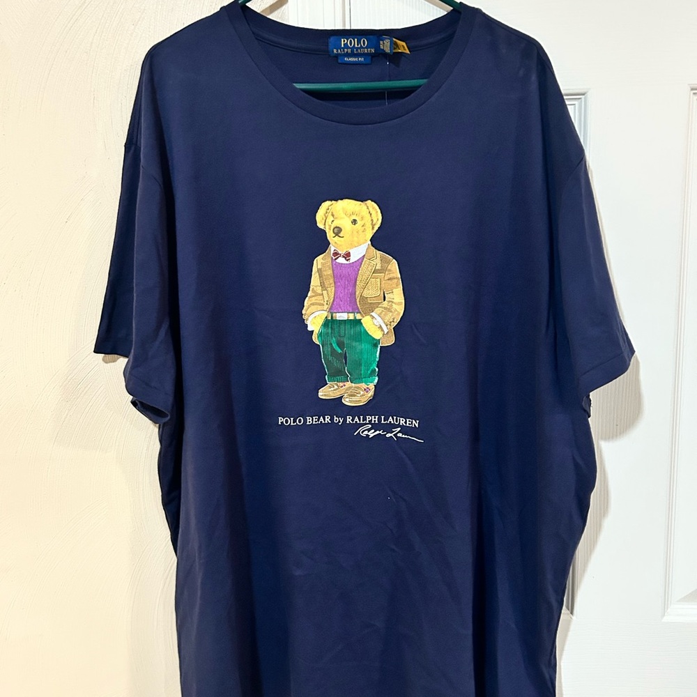 Polo Ralph Lauren Navy T-Shirt with Bear Graphic